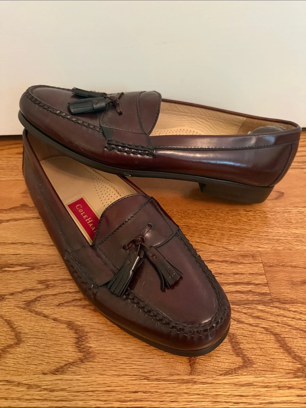 Cole Haan Men’s Tassel Loafers - Dark Burgundy Leather